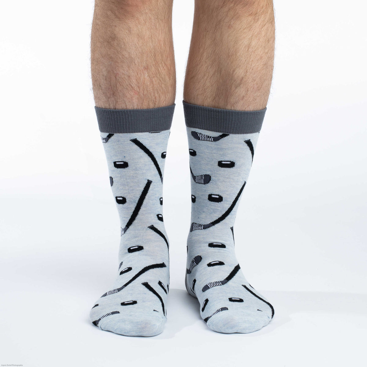 Men's Big & Tall Hockey Sticks and Pucks Socks