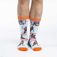 Men's Hockey, Orange & Blue Socks