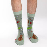 Men's Big & Tall Golf Green Socks