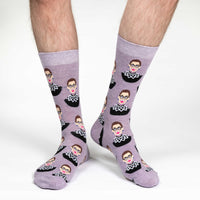 Men's Ruth Bader Ginsburg, Purple Socks