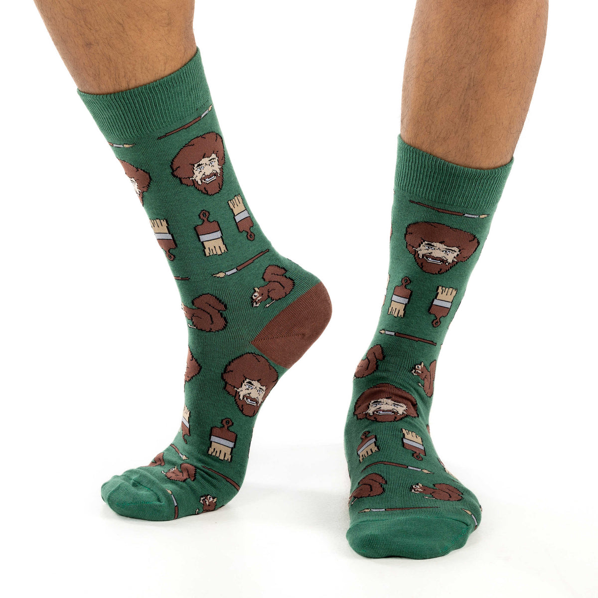 Men's Bob Ross, Faces Socks