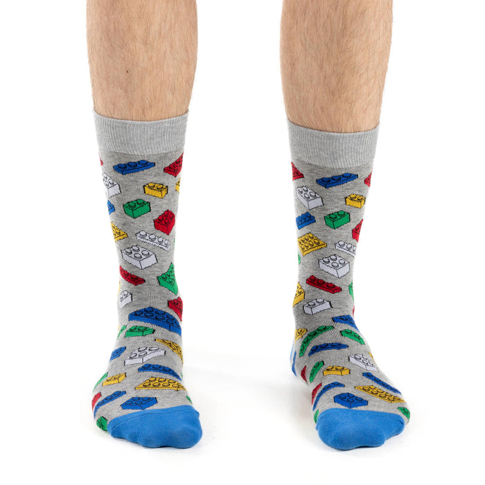 Men's Big & Tall Building Blocks Socks