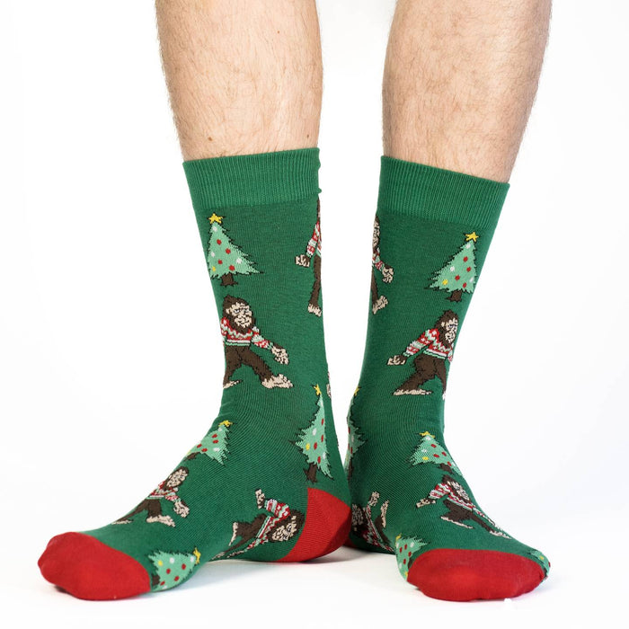 Men's Big & Tall Christmas Bigfoot Socks