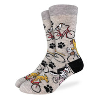 Men's Big & Tall Dogs Riding Bikes Socks