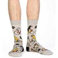 Men's Dogs Riding Bikes Socks