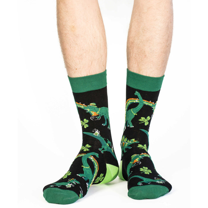 Men's Saint Patrick's Day Dinosaurs Socks