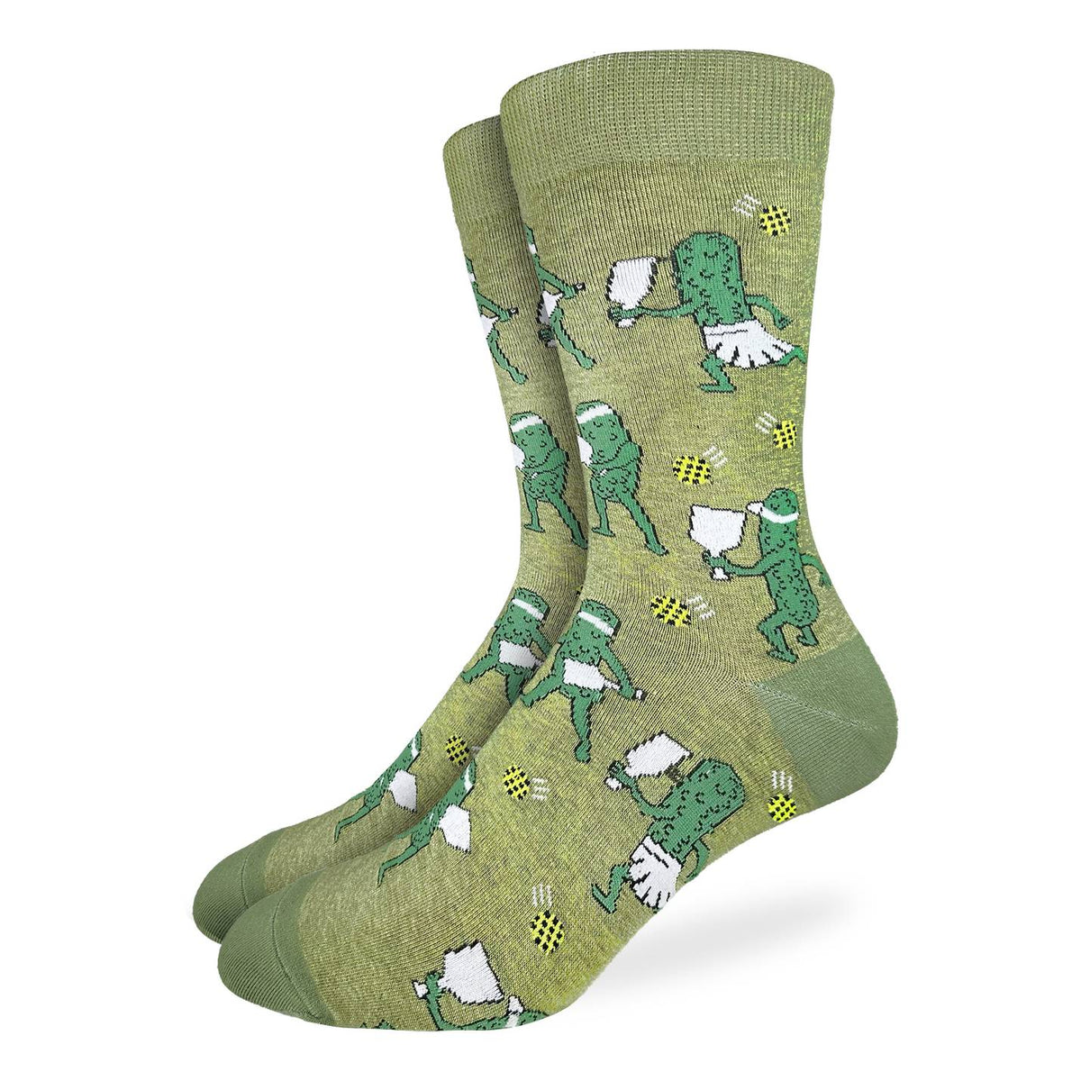 Men's Big & Tall Pickles Playing Pickleball Socks