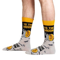 Men's Bitcoin, To The Moon Socks