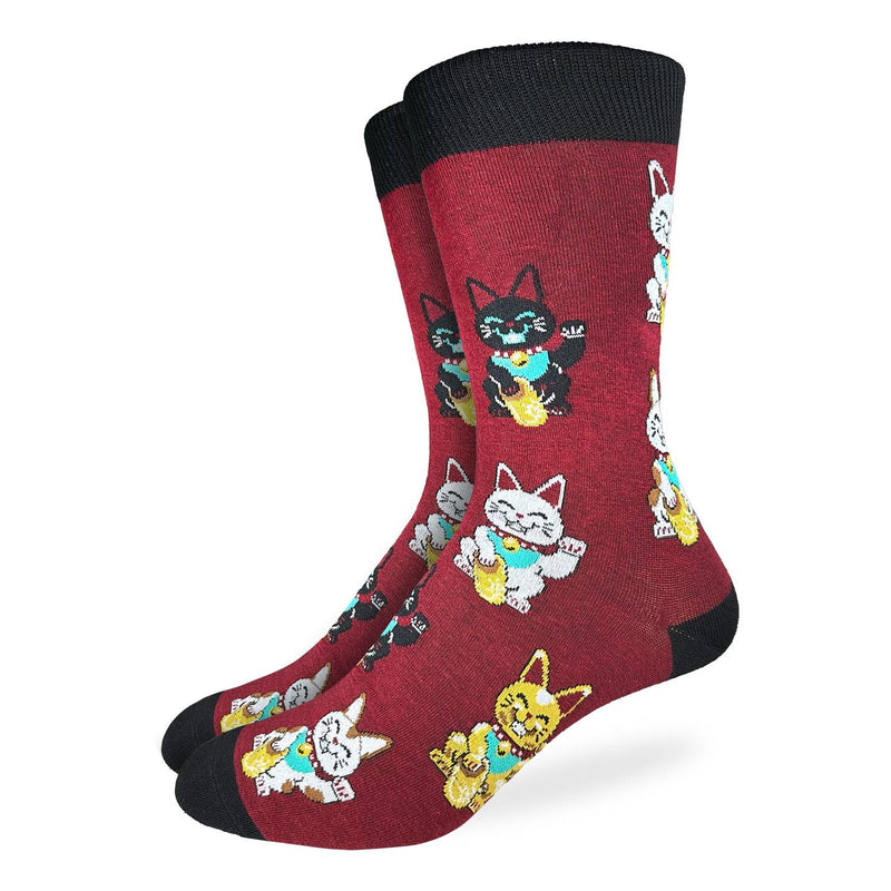 Men's Lucky Waving Cat Socks