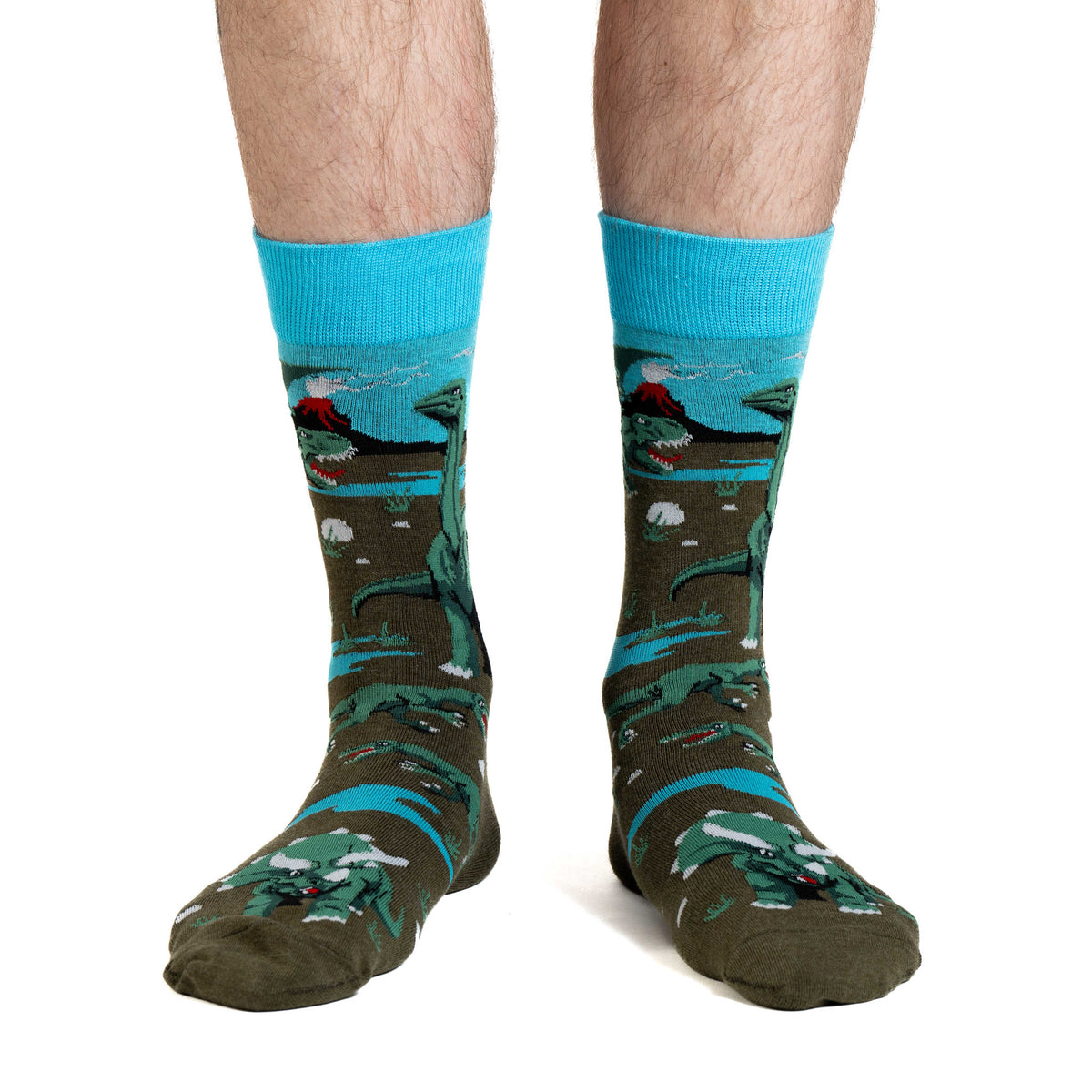 Men's Big & Tall Dinosaur World Socks