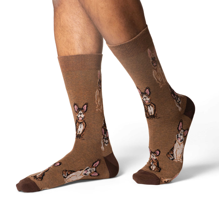 Men's Smiling French Bulldogs Socks