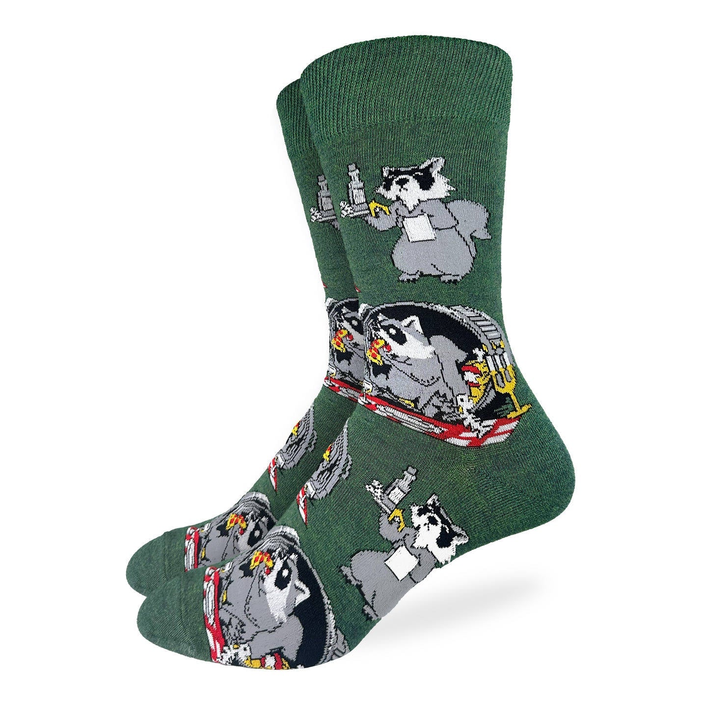 Men's Raccoon Eating Trash Socks – Good Luck Sock