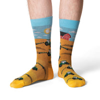 Men's Tractor Plowing Fields Socks