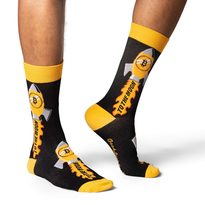 Men's Bitcoin Rocket Socks