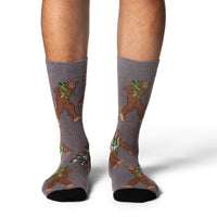 Men's Bigfoot with Baby Alien Socks