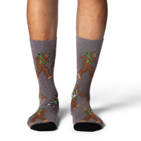 Men's Bigfoot with Baby Alien Socks