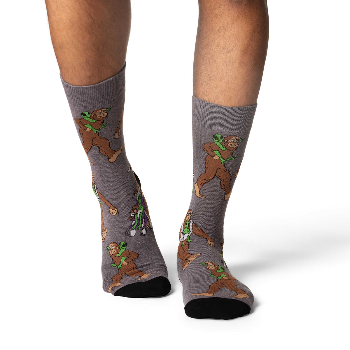 Men's Bigfoot with Baby Alien Socks