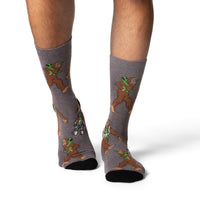 Men's Bigfoot with Baby Alien Socks