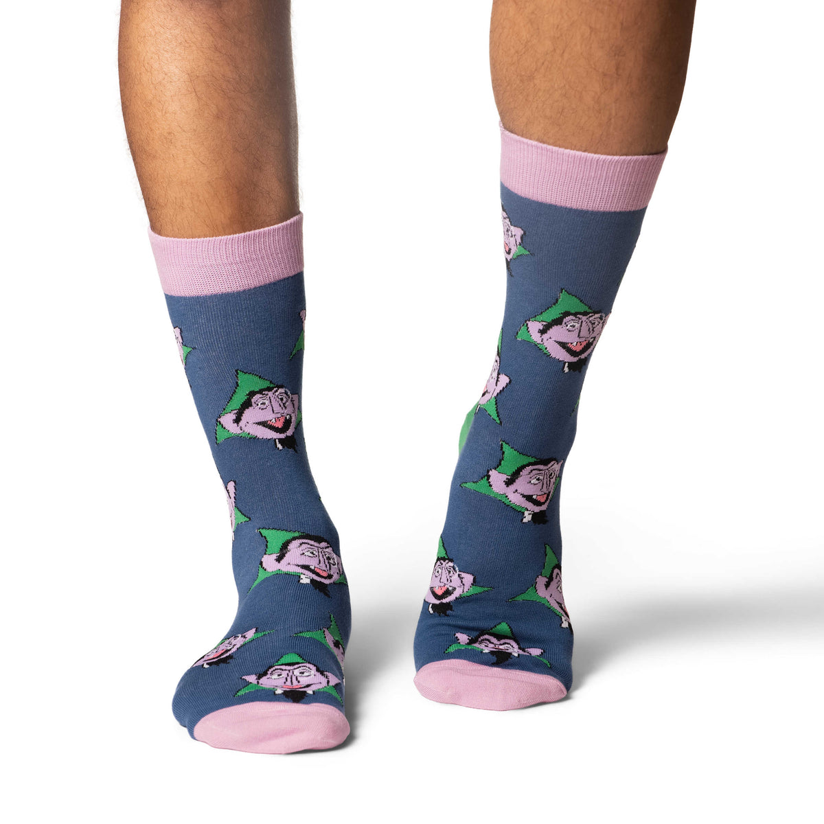 Men's Sesame Street, The Count Faces Socks
