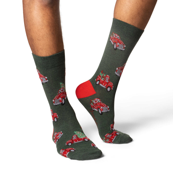 Men's Christmas Trucks Socks