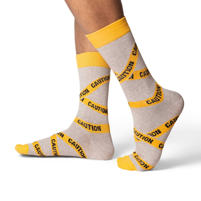 Men's Caution Tape Socks