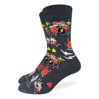 Men's Big & Tall Heavy Metal Drum Set Socks