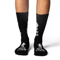Men's I'm With Stupid Socks