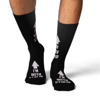 Men's I'm With Stupid Socks