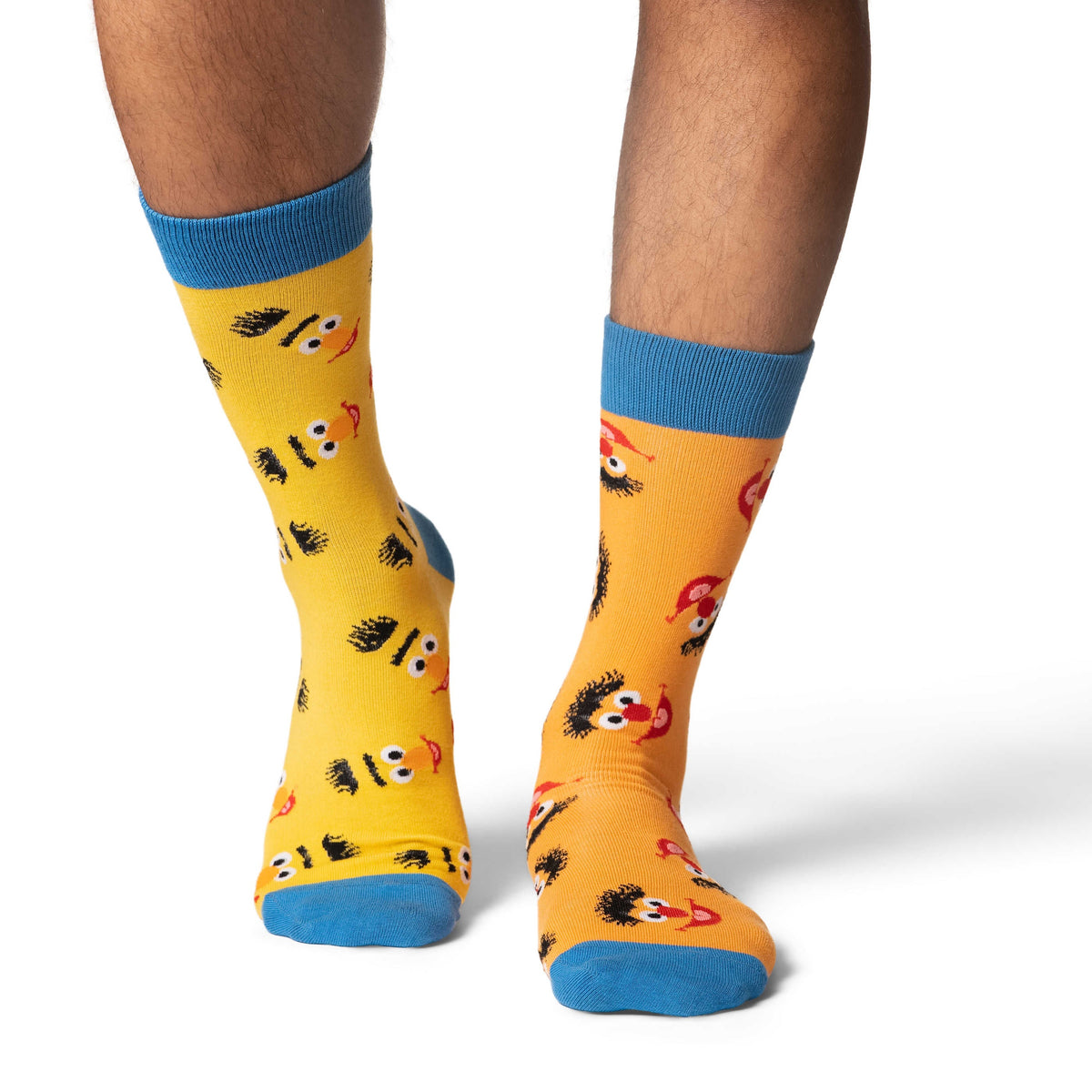 Men's Sesame Street, Bert and Ernie Mismatched Heads Socks