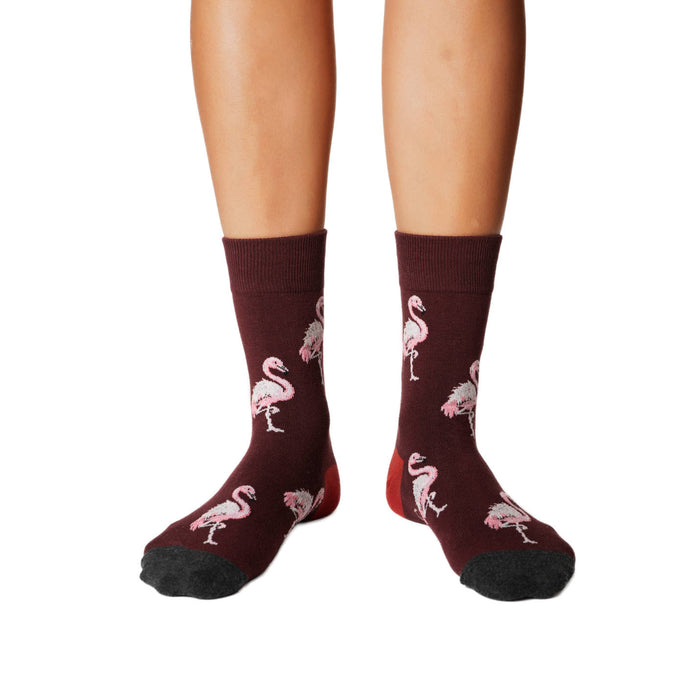 Women's Pink Flamingo Party Socks