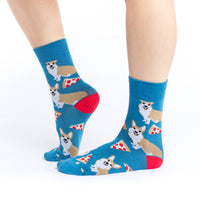 Women's Corgi Pizza Socks