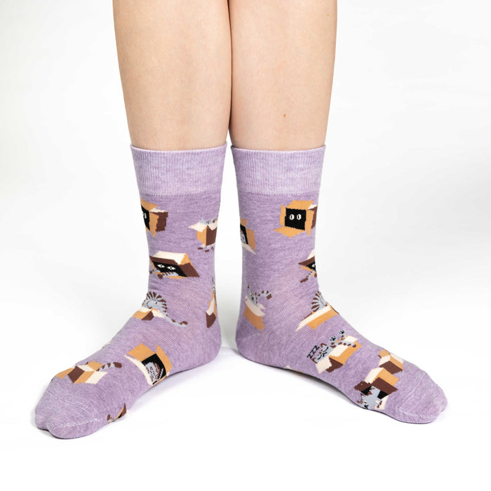 Women's Cat in a Box Socks