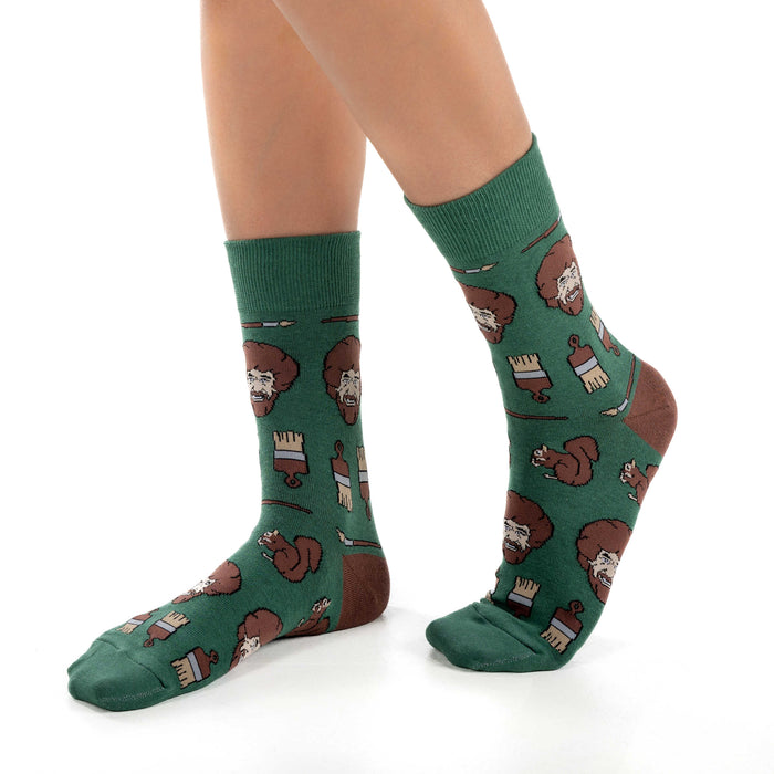 Women's Bob Ross, Faces Socks