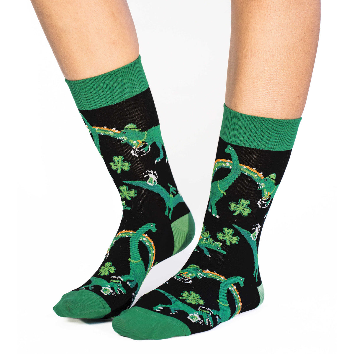 Women's Saint Patrick's Day Dinosaurs Socks