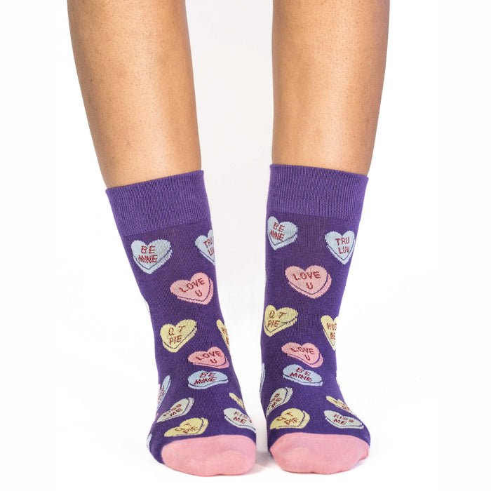 Women's Valentine's Day Candy Heart Socks