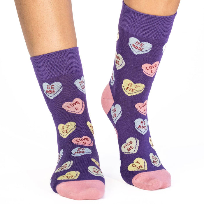 Women's Candy Heart Valentine's Day Socks