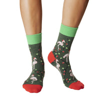 Women's Christmas Flamingos Socks