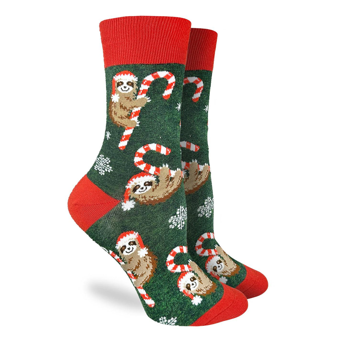 Women's Candy Cane Sloths Socks