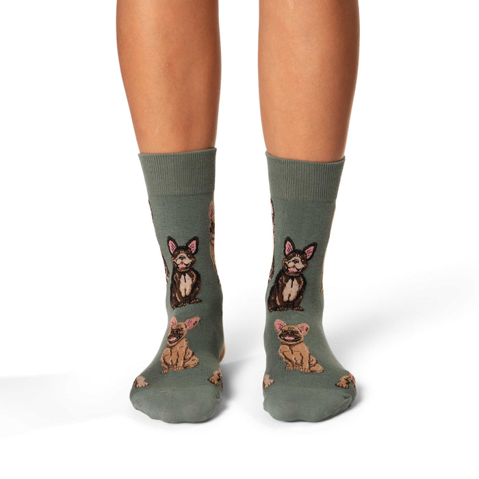 Women's Smiling French Bulldogs Socks