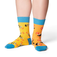 Women's Sesame Street, Bert and Ernie Mismatched Heads Socks