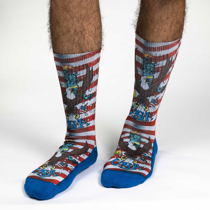 Men's Majestic America Bald Eagle Socks