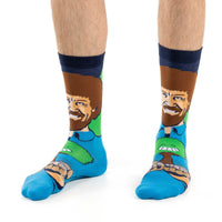 Men's Bob Ross, Happy Little Tree Socks