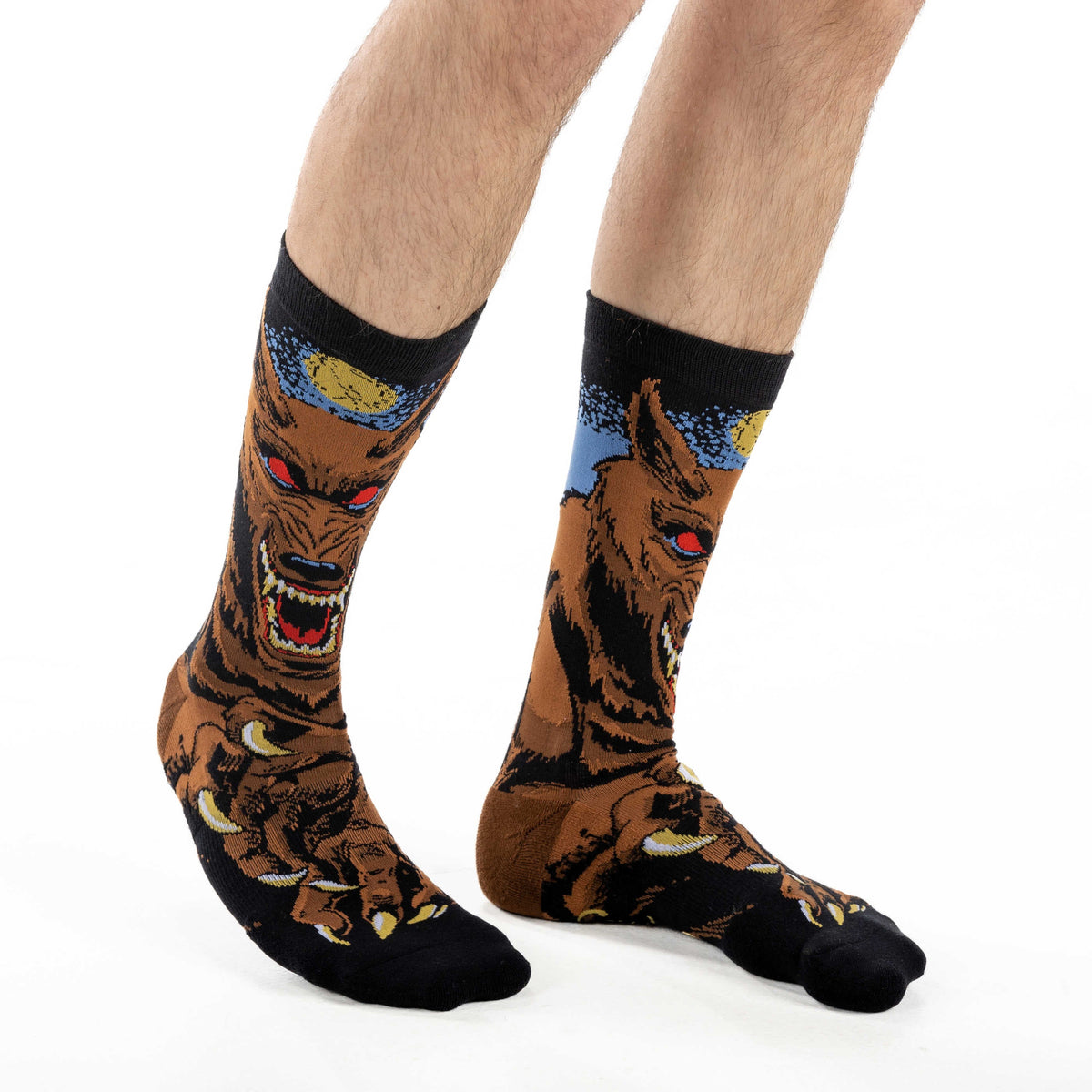Men's Evil Werewolf Halloween Socks