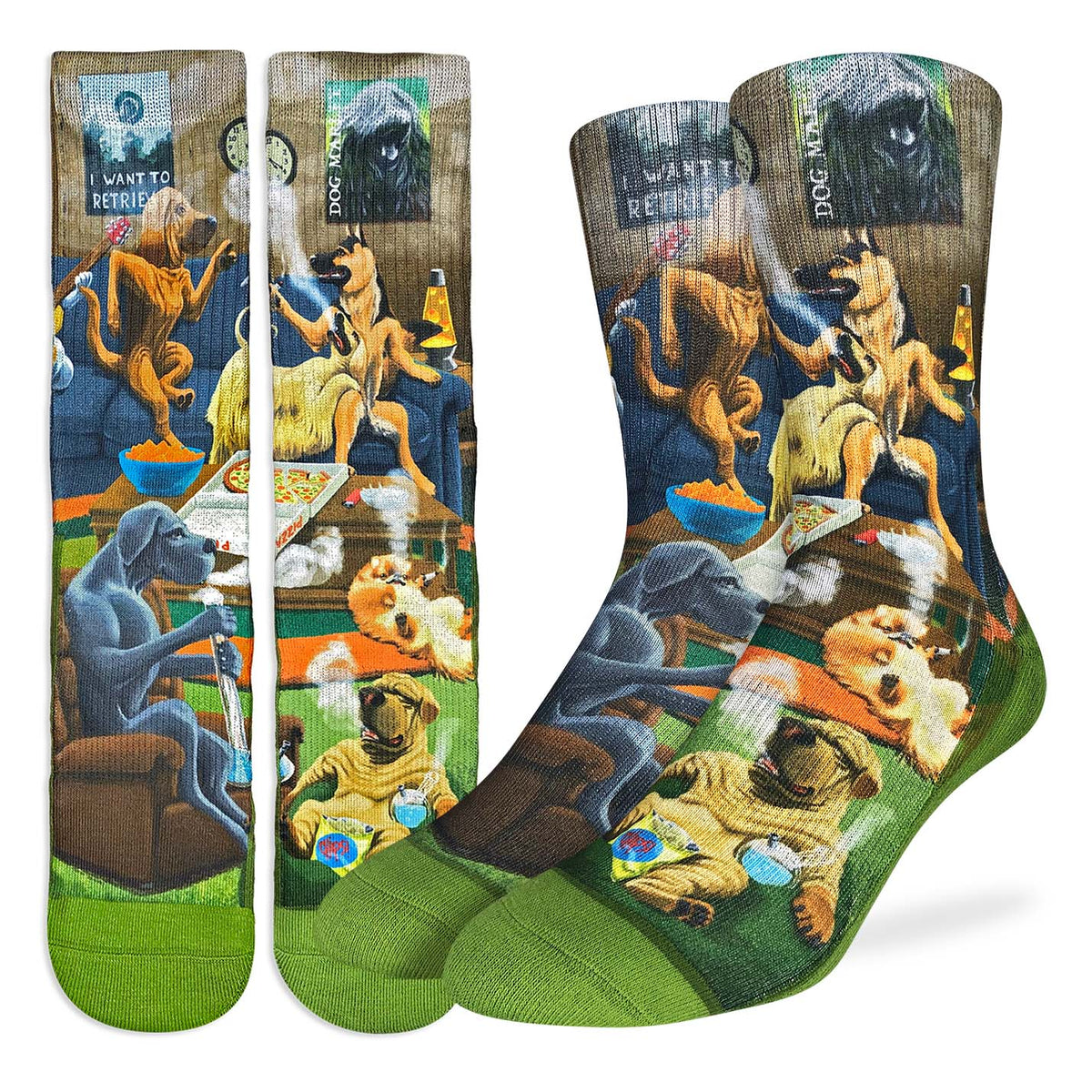 Men's Dogs Smoking Weed Socks