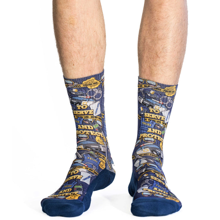 Men's Police, To Serve and Protect Socks