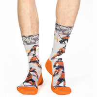 Men's Ice Hockey Players, Orange Socks