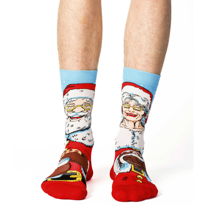 Men's Santa and Mrs. Claus Christmas Socks