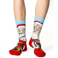 Men's Santa and Mrs. Claus Christmas Socks