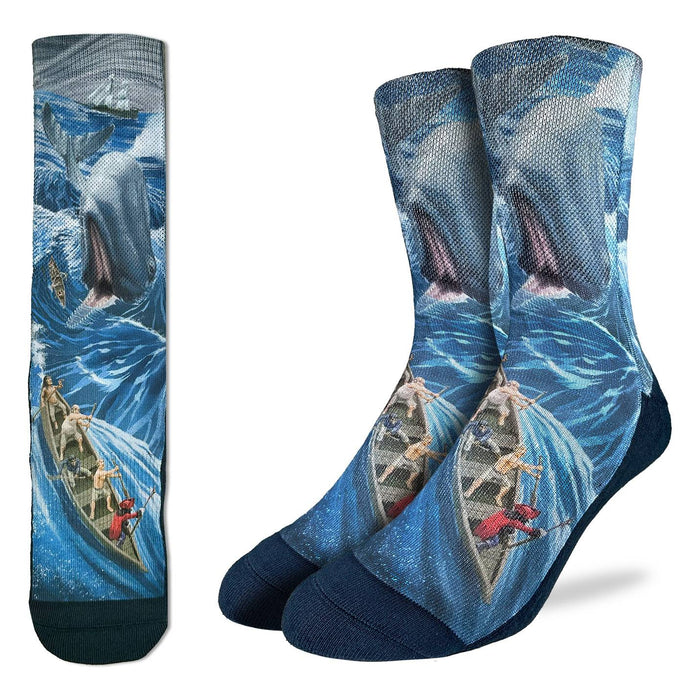 Men's Whale Attacking Whaling Boats Socks