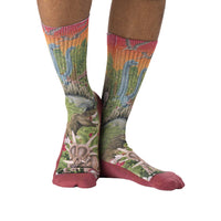 Men's Dinosaurs Roaming the Forest Socks